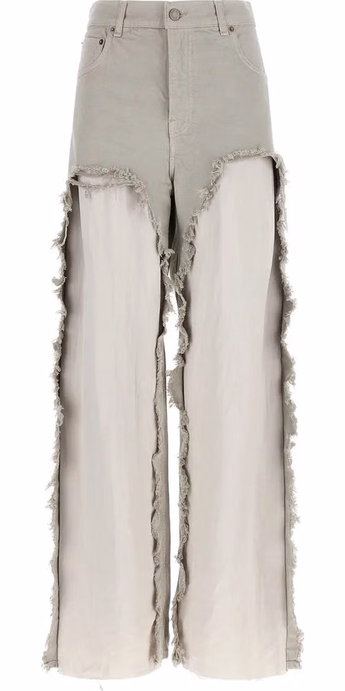 Haikure Gray Cotton Flared Jeans