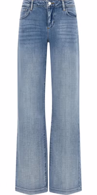 Blue Cotton Straight-Leg Jeans