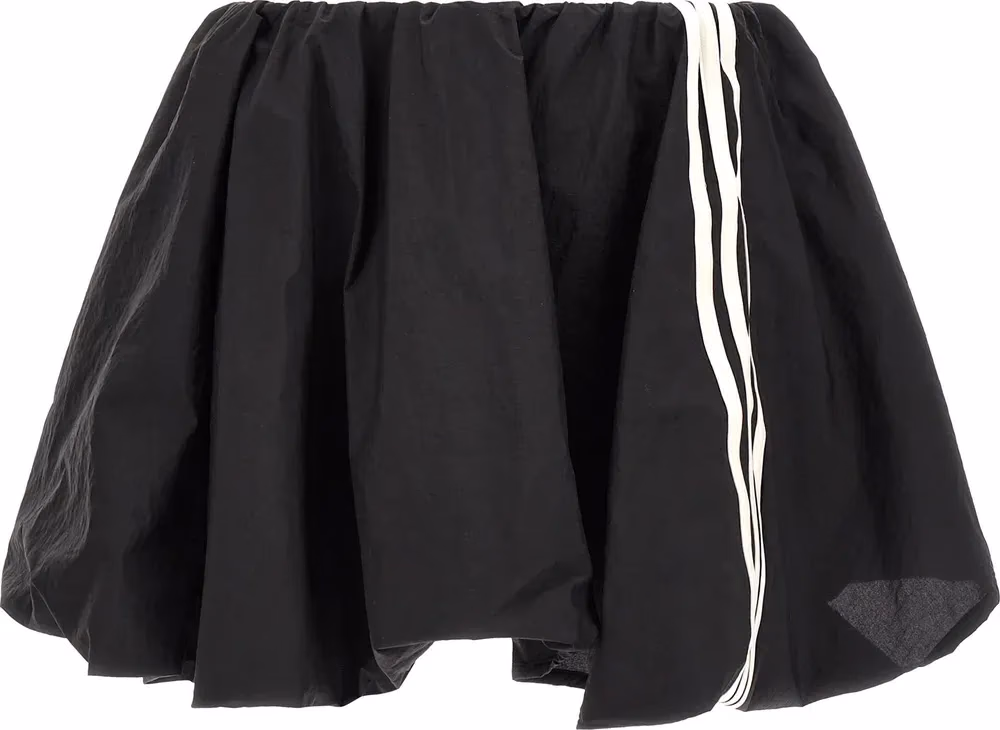 Y-3 Black Polyamide Long Skirt