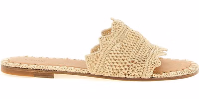 Beige Viscose Slides