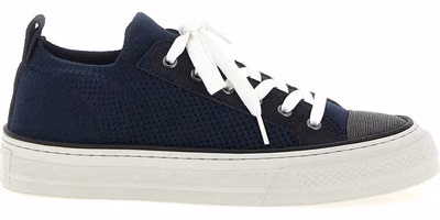 Blue Cotton Low Top Sneakers