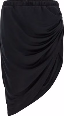 Black Polyester Long Skirt