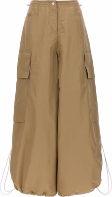 Beige Polyamide Casual Pants