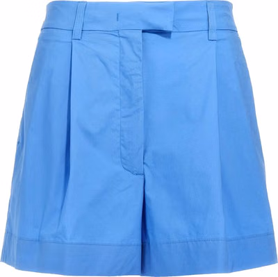Blue Cotton Bermuda Shorts