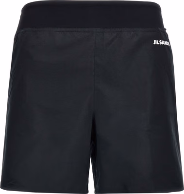 Black Polyester Bermuda Shorts