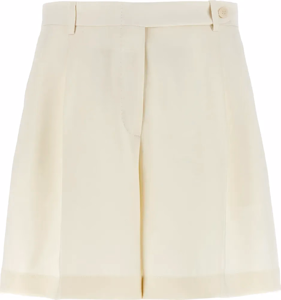 Brioni White Silk Bermuda Shorts
