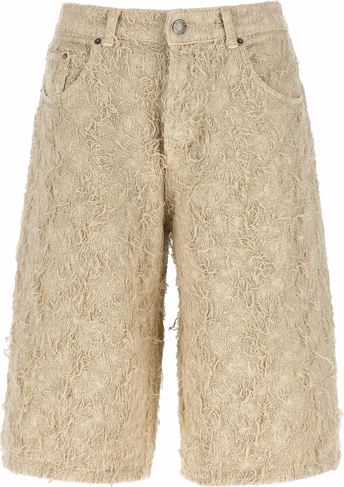 Haikure Beige Cotton Bermuda Shorts