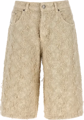 Beige Cotton Bermuda Shorts