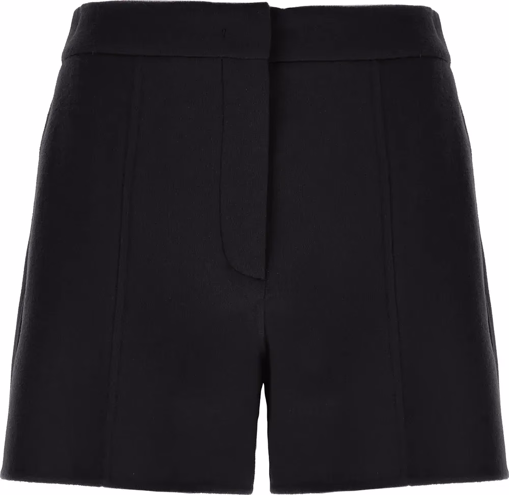 Sportmax Black Virgin Wool Bermuda Shorts