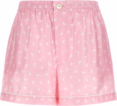 Multicolor Silk Bermuda Shorts