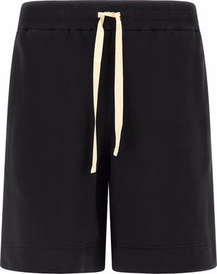 Black Cotton Bermuda Shorts