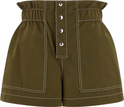 Bicolor Cotton Bermuda Shorts