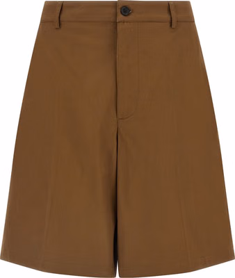 Brown Cotton Bermuda Shorts