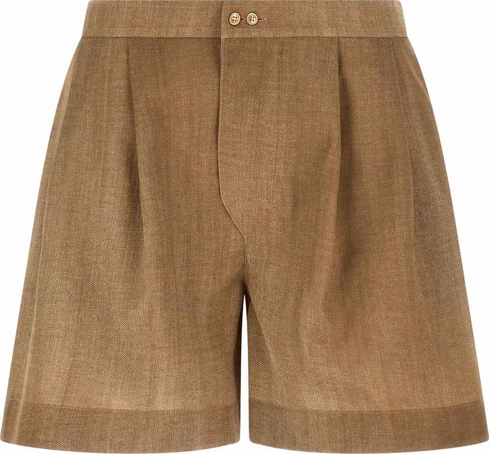 Ermanno Scervino Beige Polyester Bermuda Shorts