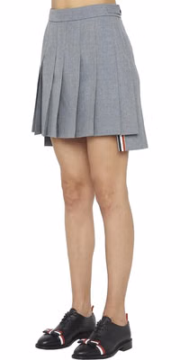 Gray Wool Long Skirt