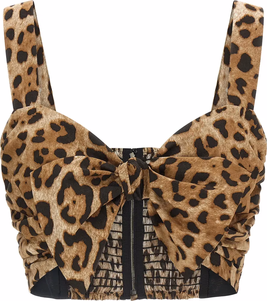 Dolce & Gabbana Brown Cotton Blouse