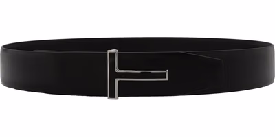 Black Calfskin Regular Belt