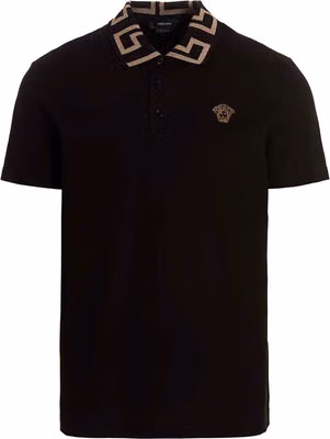 Black Cotton Polo Shirt