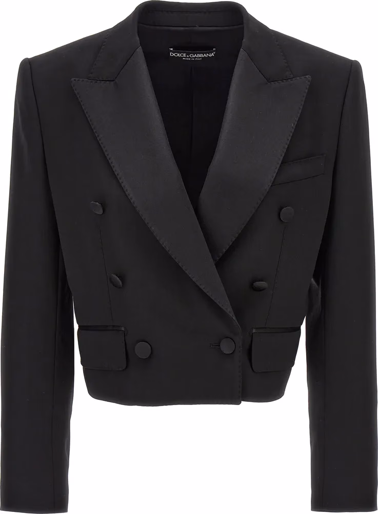 Dolce & Gabbana Black Virgin Wool Blazer