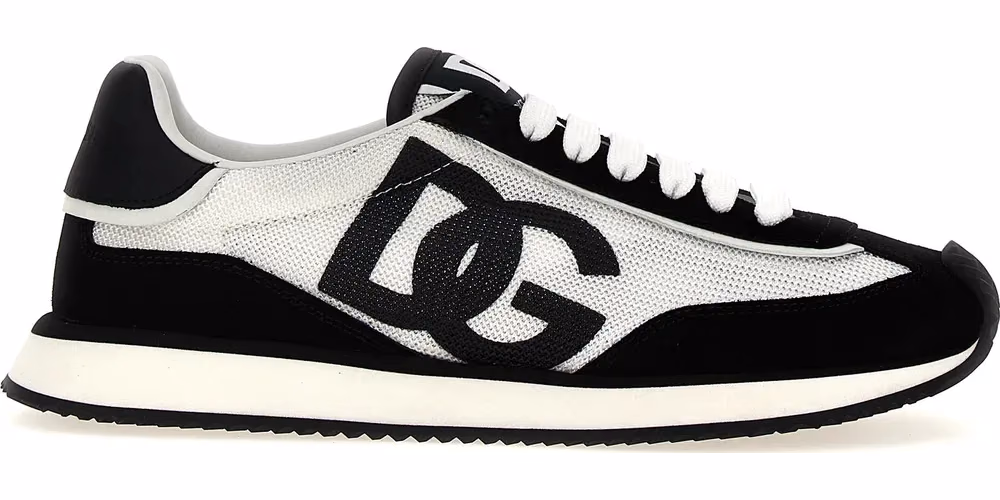Dolce & Gabbana Bicolor Calfskin Athletic Sneakers