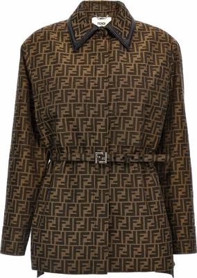 Brown Polyester Leather Jacket