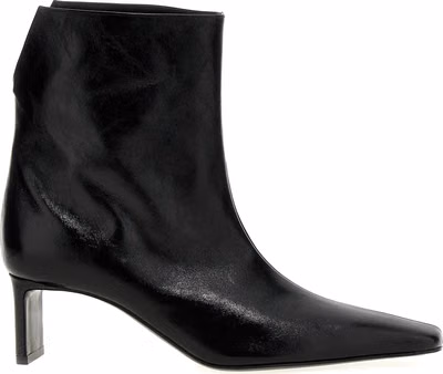 Black Calfskin Ankle Boots