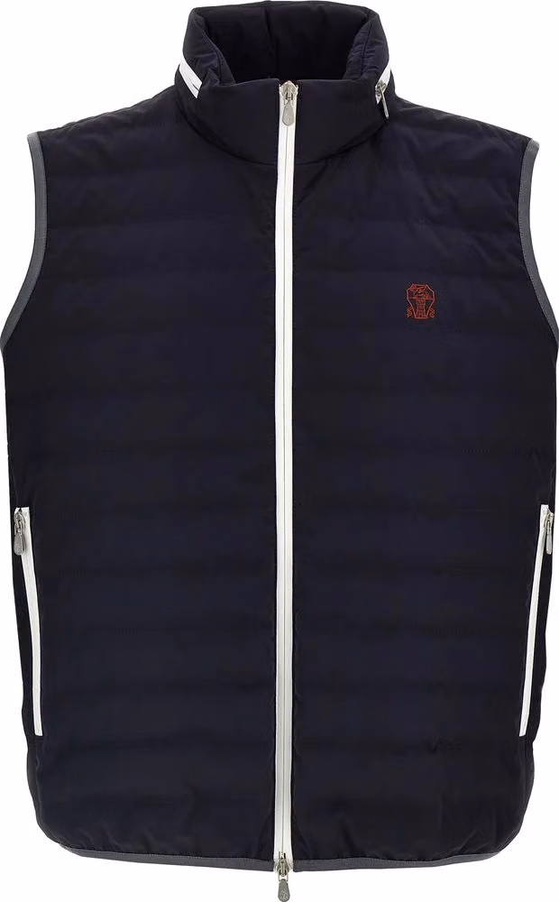 Brunello Cucinelli Blue Polyamide Coat