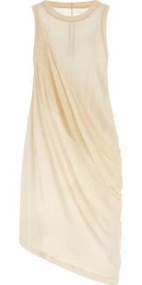 Beige Cotton Casual Dress
