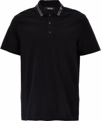 Black Cotton Polo Shirt
