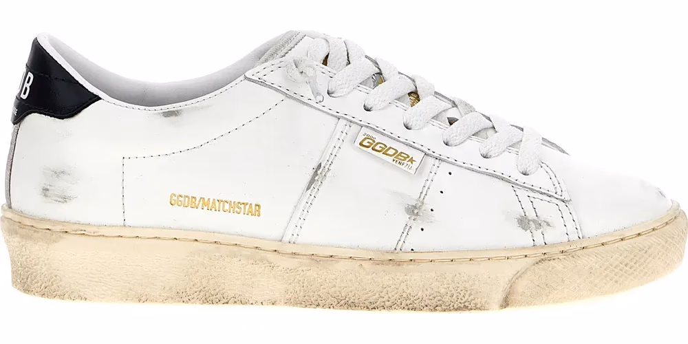 Golden Goose Blue Cowhide Low Top Sneakers