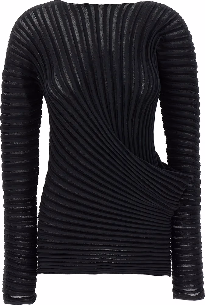 Issey Miyake Black Polyester Shirt