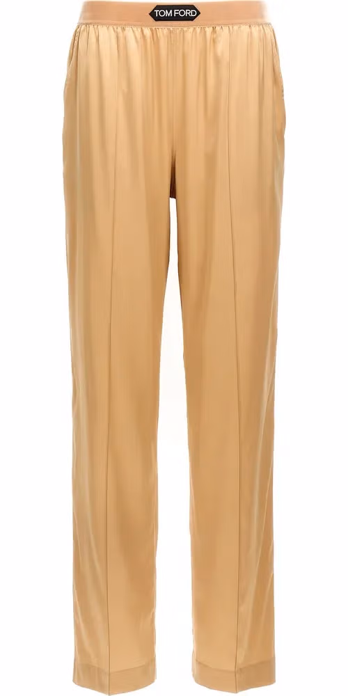 Tom Ford Beige Silk Casual Pants