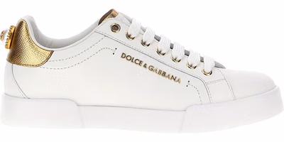 Gold Calfskin Low Top Sneakers