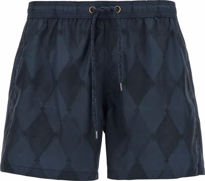 Blue Polyester Swim Shorts
