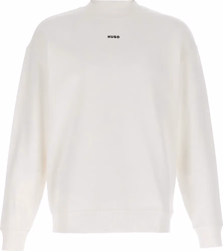 Hugo Boss White Cotton Sweatshirt
