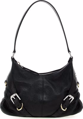 Black Lamb Leather Shoulder Bag