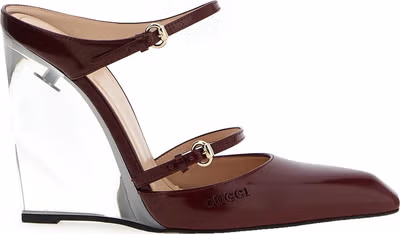 Multicolor Leather Wedge Sandals