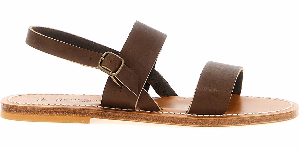 K.JACQUES SAINT TROPEZ Brown Cowhide Flat Sandals