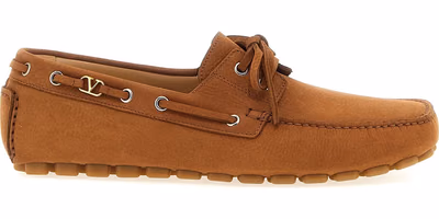 Brown Calfskin Slip-On Loafers