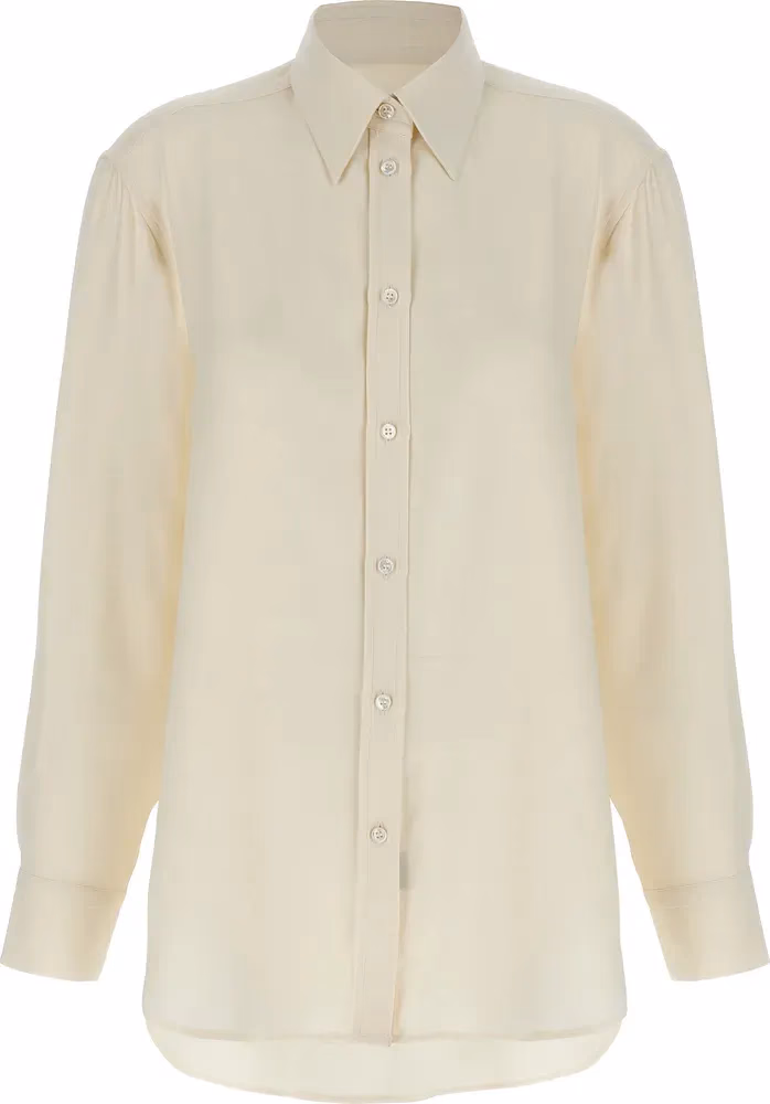 Brioni White Silk Blouse