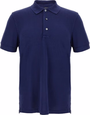 Blue Lyocell Polo Shirt