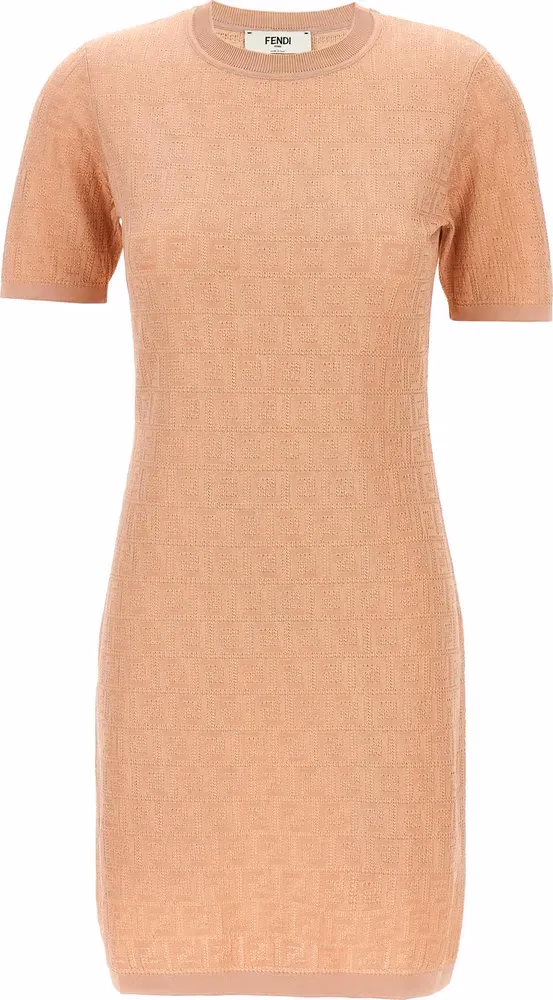 Fendi Multicolor Cotton Short Dress