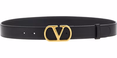 Black Calfskin Regular Belt