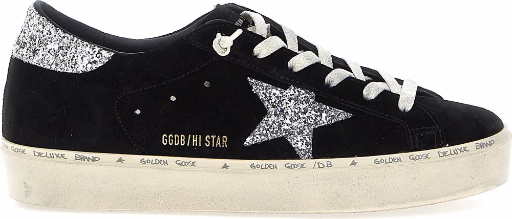 Golden Goose Black Leather Low Top Sneakers