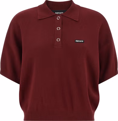 Bordeaux Mohair Polo Shirt
