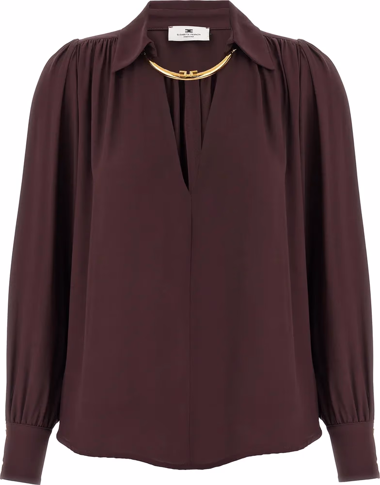 Elisabetta Franchi Purple Viscose Blouse