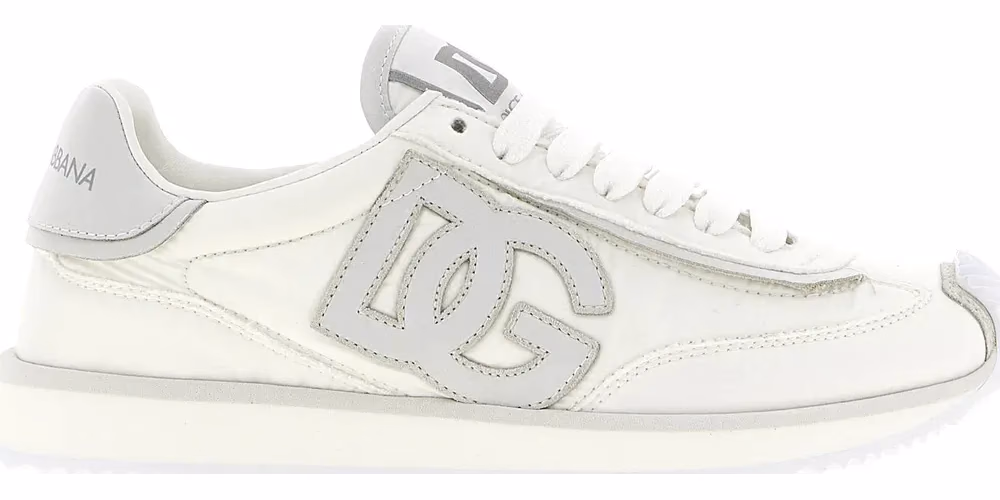 Dolce & Gabbana White Polyester Athletic Sneakers
