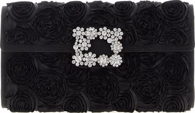 Black Viscose Clutch Bag