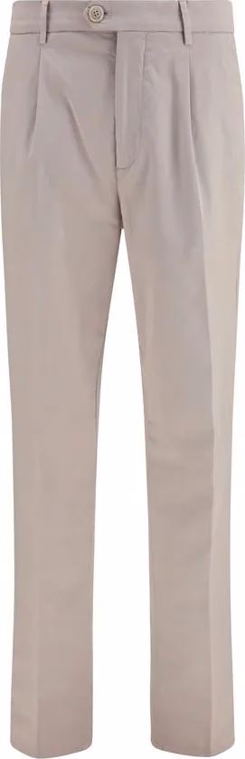 Brunello Cucinelli Beige Cotton Chino Pants