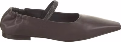 Brown Leather Ballet Flats